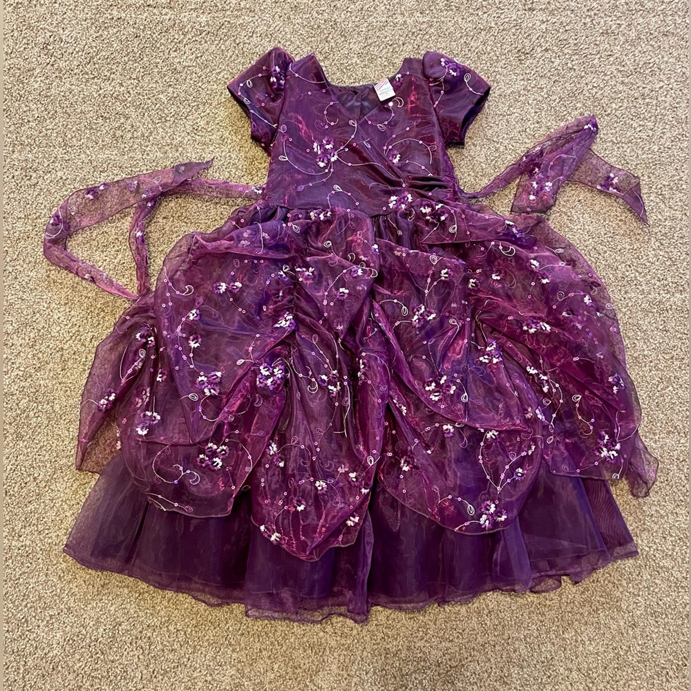 💜Sabaland. Elegant Girls Purple Dress size 6